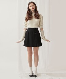 タックプリーツミニスカート