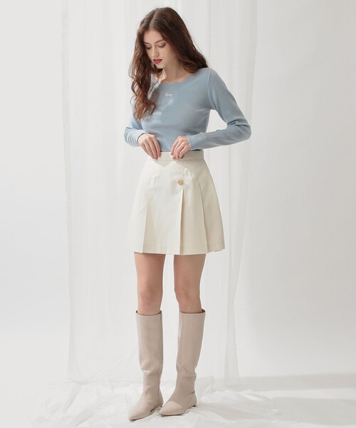 DEICY（デイシー）の「タックプリーツミニスカート（スカート・レディース・オフホワイト/ブラック/ピンク・1/0）」の20枚目の写真