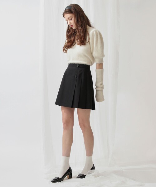 DEICY（デイシー）の「タックプリーツミニスカート（スカート・レディース・オフホワイト/ブラック/ピンク・1/0）」の18枚目の写真