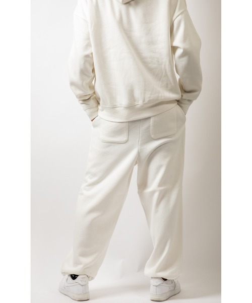 Beno(ビーノ)の「TCソフト裏起毛 ワイドスウェットパンツ(スウェットパンツ・メンズ・マスタード/グリーン/ネイビー/ホワイト/ロイヤルブルー/グレイッシュベージュ/グレー/ブラック・M/L/XL)」の12枚目の写真