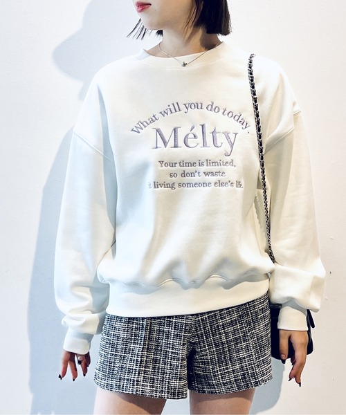one way（ワンウェイ）の「Meltyロゴスウェット/裏起毛（スウェット・レディース・ホワイト/アイボリー/ライトグレー/ブラック・FREE）」の5枚目の写真