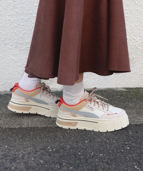 Isn't She?（イズントシー）の「[PUMA]メイズスタックレトログレード（スニーカー・レディース・ホワイト×グレー・22.5cm/23.5cm）」の5枚目の写真