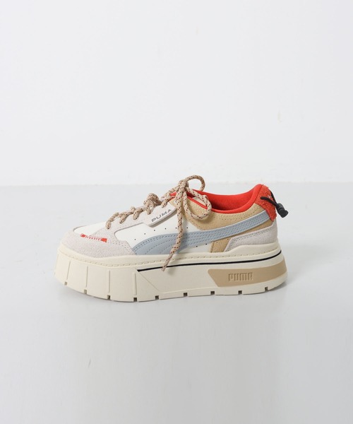Isn't She?（イズントシー）の「[PUMA]メイズスタックレトログレード（スニーカー・レディース・ホワイト×グレー・22.5cm/23.5cm）」の4枚目の写真