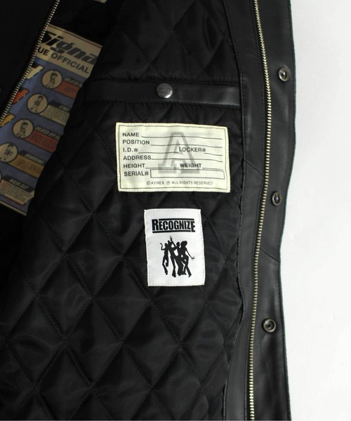 AVIREX（アヴィレックス）の「AVIREX　RECOGNIZE / GOALERS JACKET / ゴーラーズ ジャケット / アヴィレックス / レコグナイズ（スタジャン・メンズ・ブラック・L/XL/M）」の12枚目の写真
