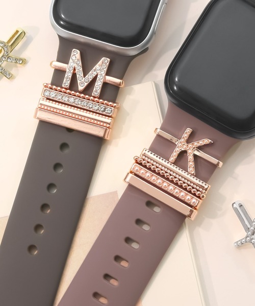 Urban Coral(アーバンコーラル)の「Apple Watch Accessory / アップルウォッチ アクセサリー イニシャルパールチャーム / Urban Coral(デジタル腕時計・レディース・K/M/N/I/R/Y/A/H/J/E/S/T・FREE)」の17枚目の写真