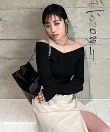 EPIMI E'PIMMY | 2Wayオフショルカラーニットプルオーバー(ニット/セーター)