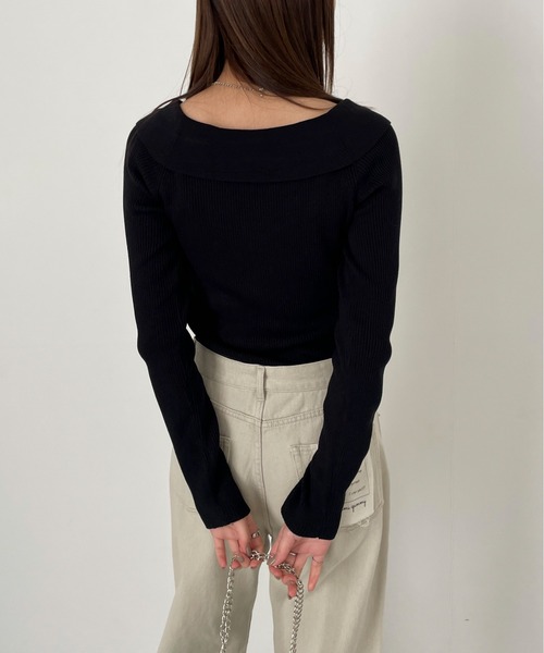 EPIMI E'PIMMY（エピミエピミー）の「２Wayオフショルカラーニットプルオーバー（ニット/セーター・レディース・オフホワイト/ターコイズブルー/ブラック・MEDIUM）」の21枚目の写真