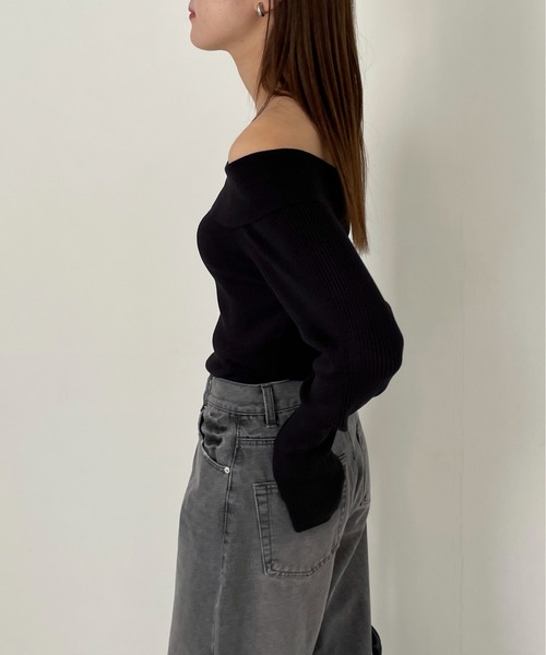 EPIMI E'PIMMY（エピミエピミー）の「２Wayオフショルカラーニットプルオーバー（ニット/セーター・レディース・オフホワイト/ターコイズブルー/ブラック・MEDIUM）」の16枚目の写真