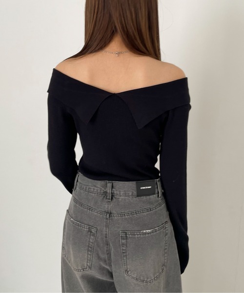 EPIMI E'PIMMY（エピミエピミー）の「２Wayオフショルカラーニットプルオーバー（ニット/セーター・レディース・オフホワイト/ターコイズブルー/ブラック・MEDIUM）」の17枚目の写真