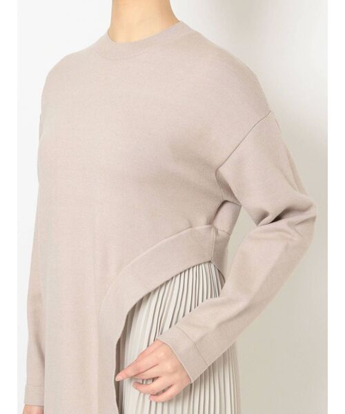 ELENDEEK(エレンディーク)の「ニットミックスプリーツティアードワンピース(ワンピース・レディース・グレー/ブラック/ベージュ・01/02)」の5枚目の写真