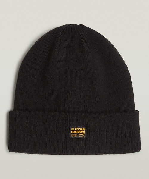 G-STAR（ジースター）の「EFFO LONG BEANIE/ロゴニット帽（ニットキャップ/ビーニー・メンズ・ダークオリーブ/ダークブラック/ブラウン系その他・ONE SIZE）」の7枚目の写真