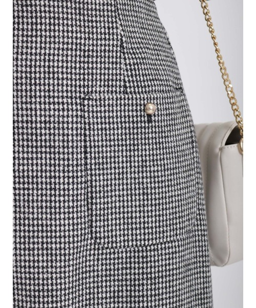 Te chichi（テチチ）の「ヘリンボーン＆千鳥ポケットタイトスカート（スカート・レディース・チャコール/ネイビー/オフホワイト・MEDIUM/SMALL）」の16枚目の写真