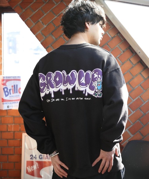 8(eight)(エイト)の「タギングロゴトレーナー(スウェット・メンズ・ブラック/パープル/ホワイト/ブルー・MEDIUM/LARGE)」の2枚目の写真