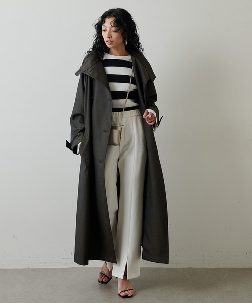 Whim Gazette（ウィムガゼット）の「シャンブレートレンチコート（トレンチコート・レディース・ブラック/ベージュ・FREE）」の10枚目の写真