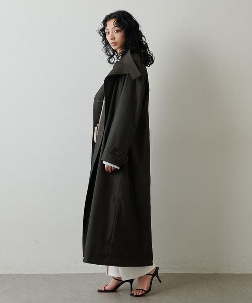 Whim Gazette（ウィムガゼット）の「シャンブレートレンチコート（トレンチコート・レディース・ブラック/ベージュ・FREE）」の3枚目の写真