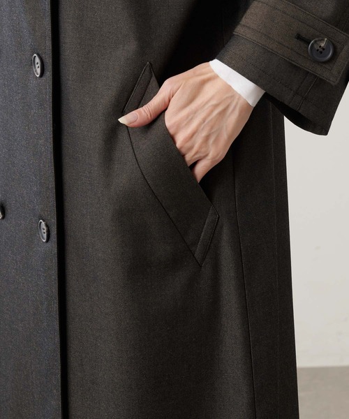 Whim Gazette（ウィムガゼット）の「シャンブレートレンチコート（トレンチコート・レディース・ブラック/ベージュ・FREE）」の18枚目の写真