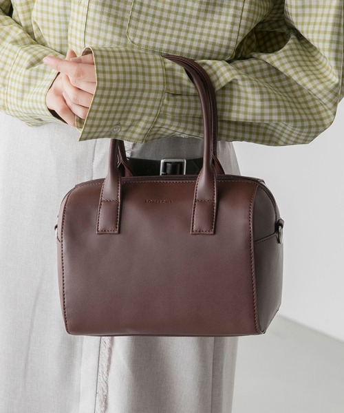 BONLECILL(ボンルシール)の「2way クラシックボストンバッグ/ショルダーバッグ(ボストンバッグ・レディース・ブラック/オフホワイト/ブラウン/レッド・FREE)」の11枚目の写真