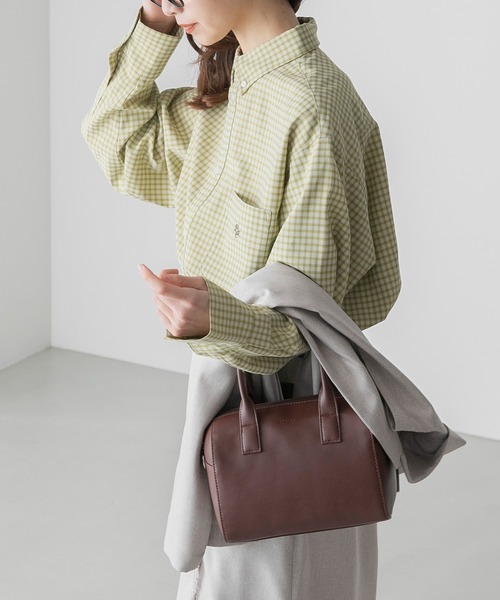 BONLECILL(ボンルシール)の「2way クラシックボストンバッグ/ショルダーバッグ(ボストンバッグ・レディース・ブラック/オフホワイト/ブラウン/レッド・FREE)」の16枚目の写真