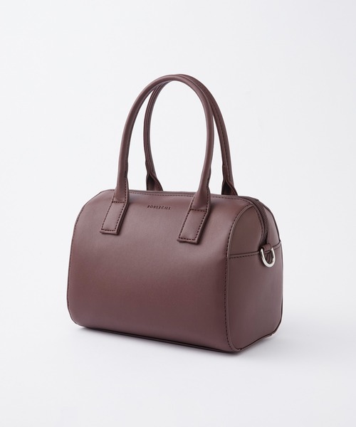 BONLECILL(ボンルシール)の「2way クラシックボストンバッグ/ショルダーバッグ(ボストンバッグ・レディース・ブラック/オフホワイト/ブラウン/レッド・FREE)」の9枚目の写真