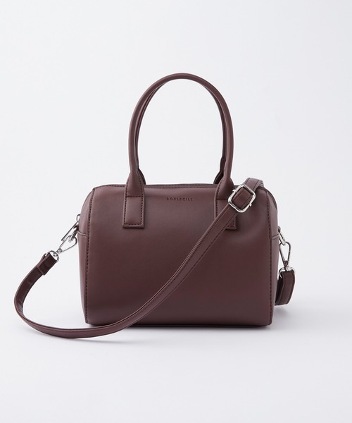 BONLECILL(ボンルシール)の「2way クラシックボストンバッグ/ショルダーバッグ(ボストンバッグ・レディース・ブラック/オフホワイト/ブラウン/レッド・FREE)」の19枚目の写真