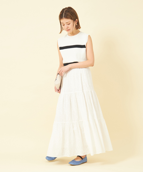 U by SPICK&SPAN(ユーバイスピックアンドスパン)の「レースティアードスカート(スカート・レディース・ホワイト・36/38)」の2枚目の写真