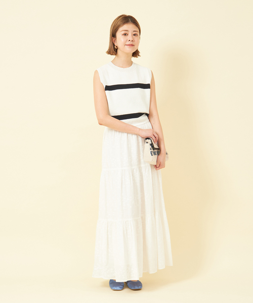 U by SPICK&SPAN(ユーバイスピックアンドスパン)の「レースティアードスカート(スカート・レディース・ホワイト・36/38)」の5枚目の写真