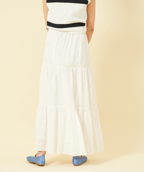 U by SPICK&SPAN(ユーバイスピックアンドスパン)の「レースティアードスカート(スカート・レディース・ホワイト・36/38)」の10枚目の写真