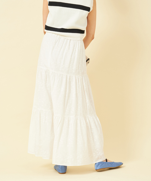 U by SPICK&SPAN(ユーバイスピックアンドスパン)の「レースティアードスカート(スカート・レディース・ホワイト・36/38)」の11枚目の写真
