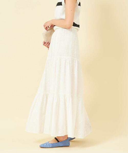 U by SPICK&SPAN(ユーバイスピックアンドスパン)の「レースティアードスカート(スカート・レディース・ホワイト・36/38)」の12枚目の写真