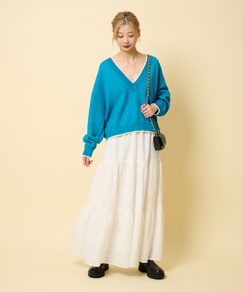 U by SPICK&SPAN(ユーバイスピックアンドスパン)の「レースティアードスカート(スカート・レディース・ホワイト・36/38)」の13枚目の写真