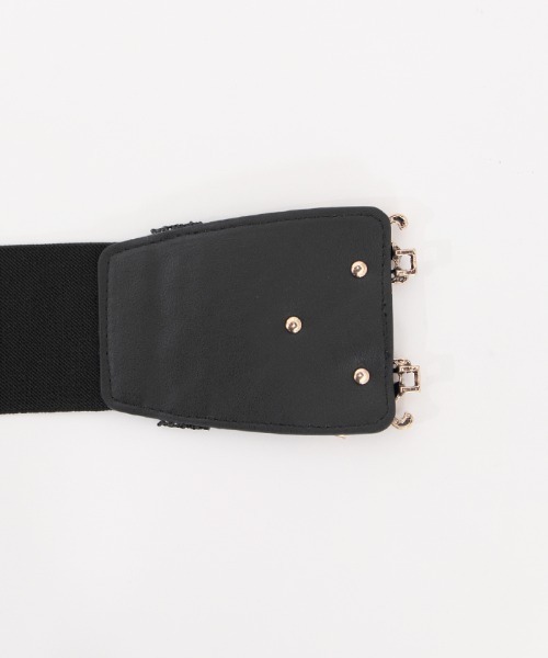 axes femme（アクシーズファム）の「お花バックル太幅ゴムベルト（ベルト・レディース・ゴールド/シルバー・FREE）」の4枚目の写真