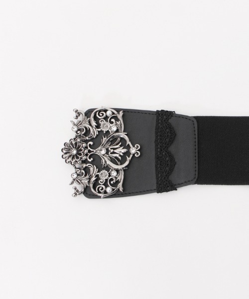 axes femme（アクシーズファム）の「お花バックル太幅ゴムベルト（ベルト・レディース・ゴールド/シルバー・FREE）」の7枚目の写真