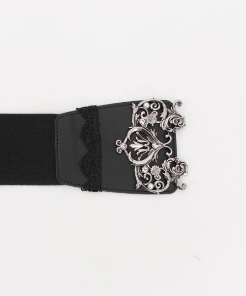 axes femme（アクシーズファム）の「お花バックル太幅ゴムベルト（ベルト・レディース・ゴールド/シルバー・FREE）」の9枚目の写真