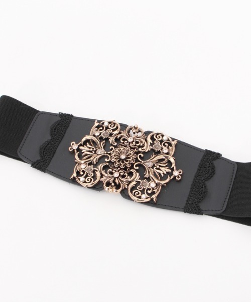 axes femme（アクシーズファム）の「お花バックル太幅ゴムベルト（ベルト・レディース・ゴールド/シルバー・FREE）」の13枚目の写真