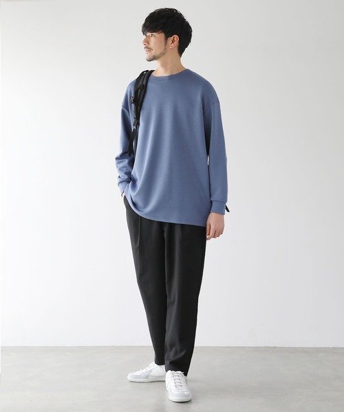 LIL VENDARS(リルヴェンダース)の「ハイポンチ長袖カットソー(Tシャツ/カットソー・メンズ・ホワイト系/ホワイト系2/ベージュ系/グレー/ブルー/ブラック系/ブラック/ホワイト・M/L/XL)」の16枚目の写真