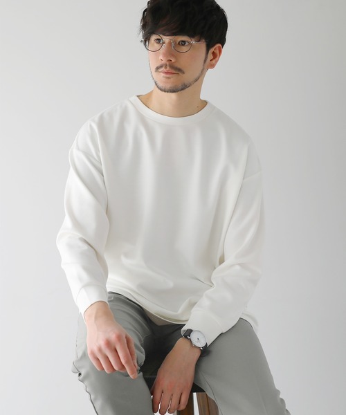 LIL VENDARS(リルヴェンダース)の「ハイポンチ長袖カットソー(Tシャツ/カットソー・メンズ・ホワイト系/ホワイト系2/ベージュ系/グレー/ブルー/ブラック系/ブラック/ホワイト・M/L/XL)」の11枚目の写真