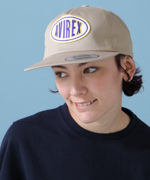 AVIREX(アヴィレックス)の「【WEB&DEPOT限定】OVAL LOGO CAP / オーバル ロゴ キャップ / AVIREX / アヴィレックス(キャップ・レディース・バーガンディー/ベージュ/ブラック・FREE)」の1枚目の写真