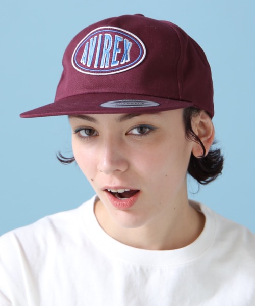 AVIREX(アヴィレックス)の「【WEB&DEPOT限定】OVAL LOGO CAP / オーバル ロゴ キャップ / AVIREX / アヴィレックス(キャップ・レディース・バーガンディー/ベージュ/ブラック・FREE)」の3枚目の写真