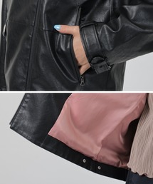 MARY QUANT（マリークワント）の「フェイクレザーライダース