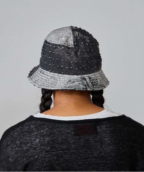 KANGOL（カンゴール）の「KANGOL DENIM MASHUP BUCKET（ハット・メンズ・ネイビー/ブラック・MEDIUM/LARGE/X-LARGE/SMALL）」の17枚目の写真