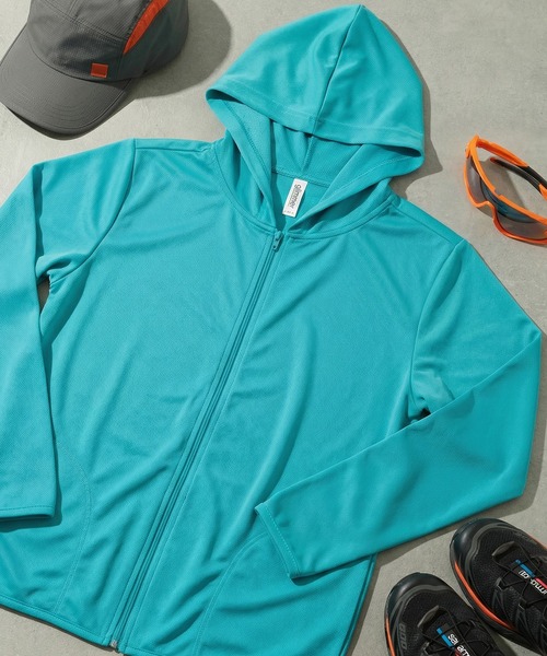 Printstar(プリントスター)の「ZOZO機能性パーカー売上1位! 【Printstar】mesh dry zip hoodie / メッシュドライジップパーカー 紫外線対策 UVカット(パーカー・レディース・ロイヤルブルー/ライトイエロー/ブラック/ミント/ホワイト/ネイビー/ダークグレー/レッド/ライトブルー/ライトピンク/オレンジ/フューシャピンク/ライトグリーン/ターコイズブルー・M/LL/L/3L/S)」の8枚目の写真