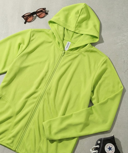 Printstar(プリントスター)の「ZOZO機能性パーカー売上1位! 【Printstar】mesh dry zip hoodie / メッシュドライジップパーカー 紫外線対策 UVカット(パーカー・レディース・ロイヤルブルー/ライトイエロー/ブラック/ミント/ホワイト/ネイビー/ダークグレー/レッド/ライトブルー/ライトピンク/オレンジ/フューシャピンク/ライトグリーン/ターコイズブルー・M/LL/L/3L/S)」の4枚目の写真