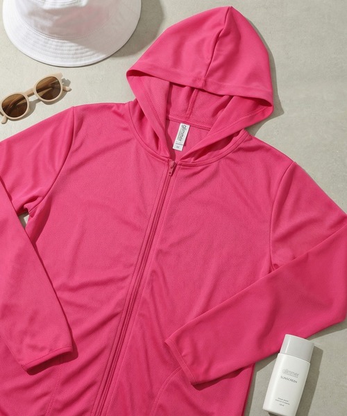 Printstar(プリントスター)の「ZOZO機能性パーカー売上1位! 【Printstar】mesh dry zip hoodie / メッシュドライジップパーカー 紫外線対策 UVカット(パーカー・レディース・ロイヤルブルー/ライトイエロー/ブラック/ミント/ホワイト/ネイビー/ダークグレー/レッド/ライトブルー/ライトピンク/オレンジ/フューシャピンク/ライトグリーン/ターコイズブルー・M/LL/L/3L/S)」の12枚目の写真