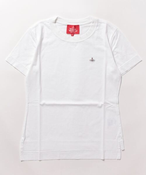 Vivienne Westwood(ヴィヴィアンウエストウッド)の「オーガニック天竺ワンポイントオーブクラシックTシャツ(Tシャツ/カットソー・レディース・ホワイト/ピンク/ブラック・MEDIUM/LARGE/SMALL)」の2枚目の写真