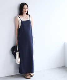 ポンチバックスリットロングキャミワンピース