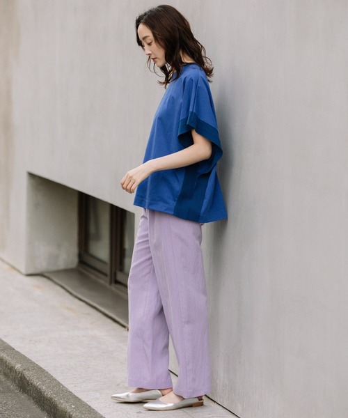 Munich（ミューニック）の「プレミアムコットンジャージニットリブプルオーバー（Tシャツ/カットソー・レディース・ブラウン/ホワイト/ブルー/オレンジ/ブラック・FREE）」の14枚目の写真