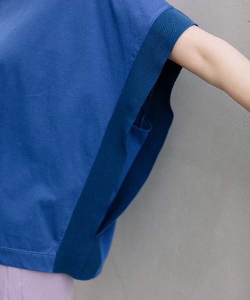 Munich（ミューニック）の「プレミアムコットンジャージニットリブプルオーバー（Tシャツ/カットソー・レディース・ブラウン/ホワイト/ブルー/オレンジ/ブラック・FREE）」の21枚目の写真