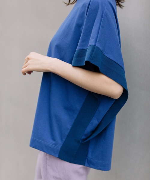 Munich（ミューニック）の「プレミアムコットンジャージニットリブプルオーバー（Tシャツ/カットソー・レディース・ブラウン/ホワイト/ブルー/オレンジ/ブラック・FREE）」の22枚目の写真