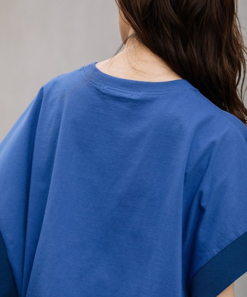 Munich（ミューニック）の「プレミアムコットンジャージニットリブプルオーバー（Tシャツ/カットソー・レディース・ブラウン/ホワイト/ブルー/オレンジ/ブラック・FREE）」の20枚目の写真