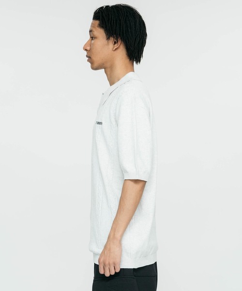 XLARGE（エクストララージ）の「EMBROIDERED KNIT POLO SHIRT（ポロシャツ・メンズ・ブラック/アッシュ・S/M/L/XL）」の10枚目の写真